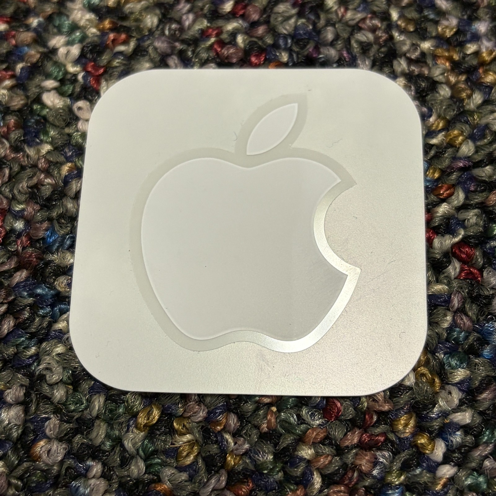 Vintage Late 90s Small Apple iMac Computer Decal Sticker White Mac
