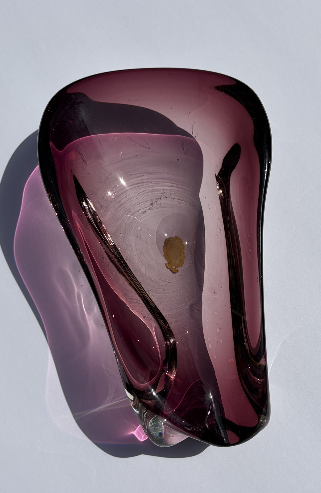 VTG Murano Venetian Cranberry Purple Italian Art Glass Bowl MCM EUC VTG Murano Venetian Cranberry Purple Italian Art Glass Bowl MCM EUC