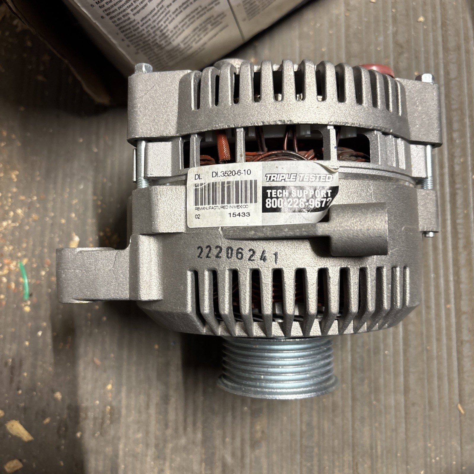 Duralast Alternator  Model # DL 3520-6-10