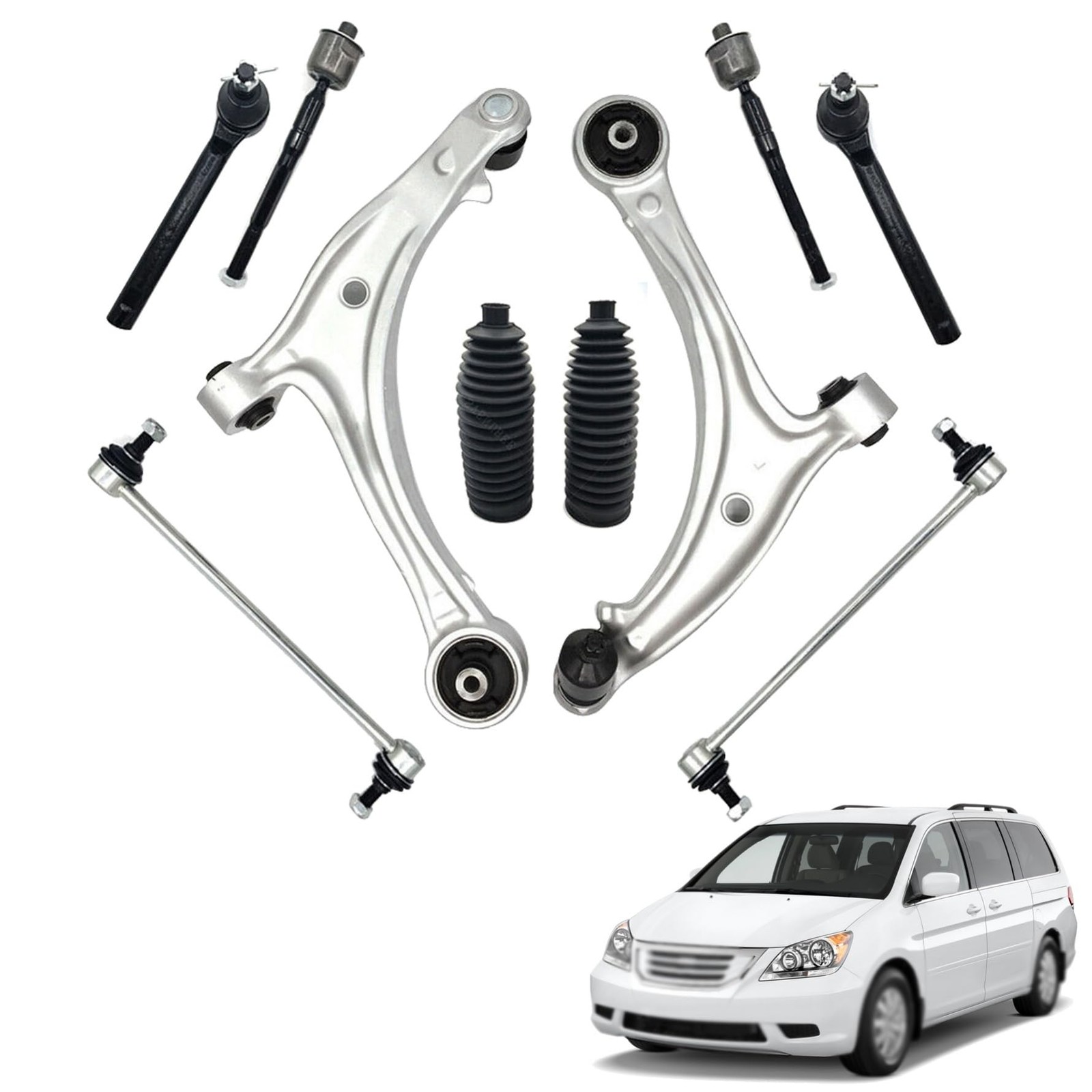 10Pcs Front Lower Control Arm Suspension Kit for Odyssey 2005-2010