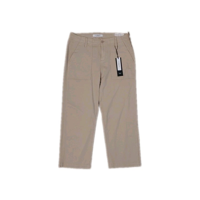 NWT Liverpool Los Angeles Utility Crop Pants 8 Beige Safari Sand Chino Stretch NWT Liverpool Los Angeles Utility Crop Pants 8 Beige Safari Sand Chino Stretch