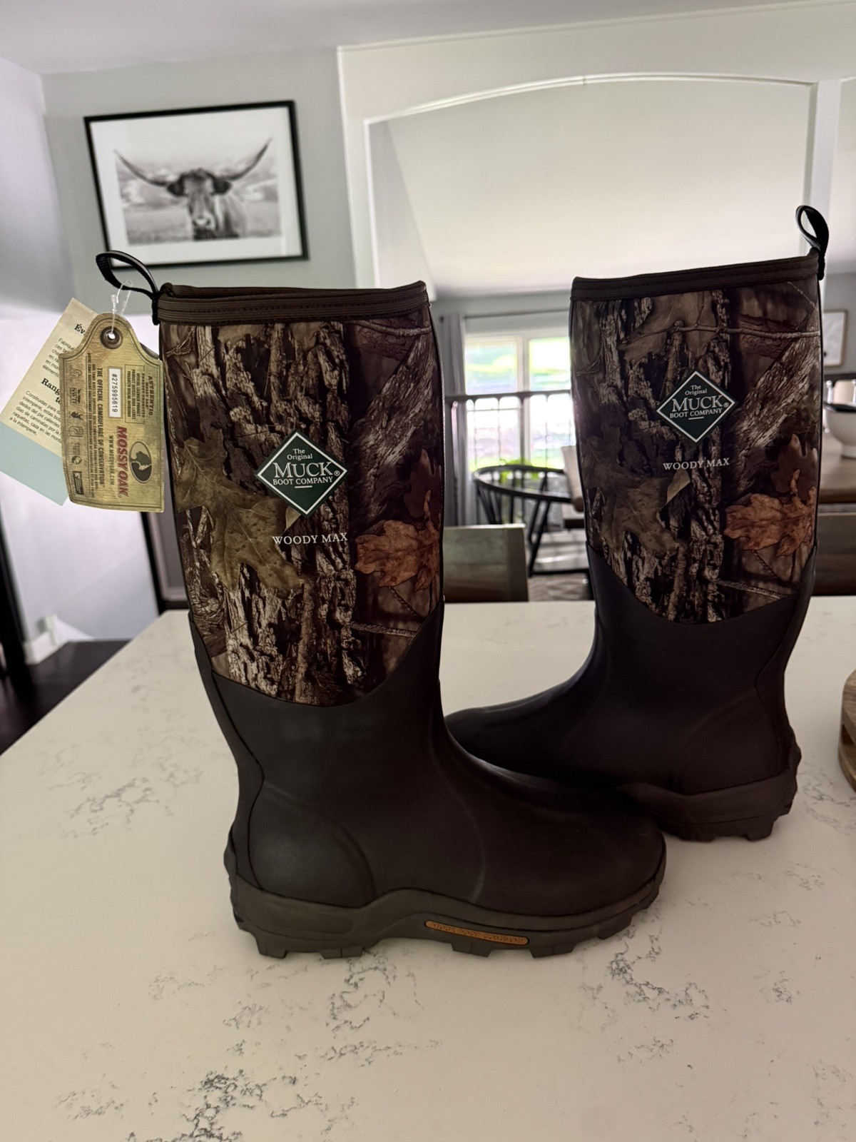 MUCK BOOT Men\'s Woody Max Mossy Oak Break-Up Country Hunting Boots - Size 12 MUCK BOOT Men\'s Woody Max Mossy Oak Break-Up Country Hunting Boots - Size 12