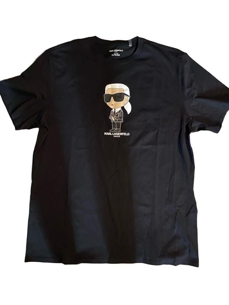 Karl Lagerfeld Paris Men\'s Karl Character Graphic T-Shirt Black XL Karl Lagerfeld Paris Men\'s Karl Character Graphic T-Shirt Black XL