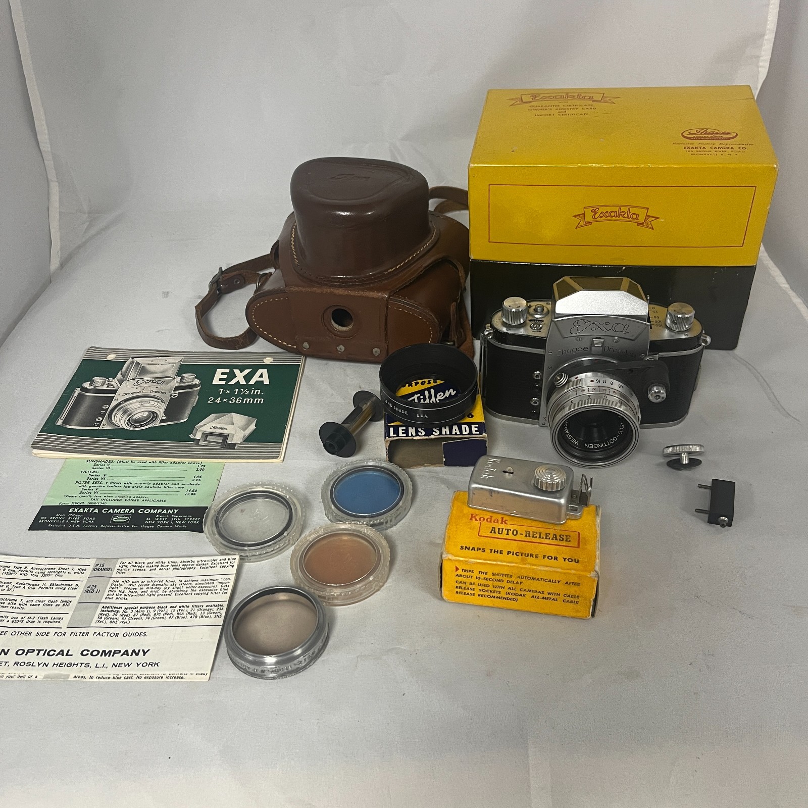 Exakta IHAGEE Exa Dresden 35 Camera Isco-Gottinge Lens Case Original Box & Acces