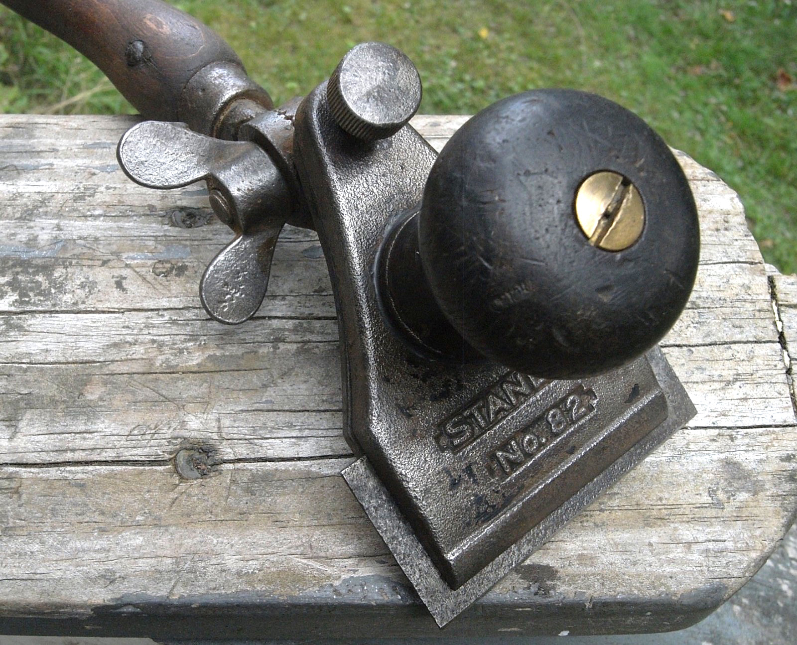 VINTAGE PAT. 1917 STANLEY #82 ADJUSTABLE CABINET SCRAPER w/ORIGINAL BLADE EX