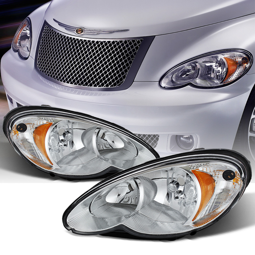 2006 2007 2008 2009 2010 Chrysler PT Cruiser Headlights Headlamps Left+Right Set