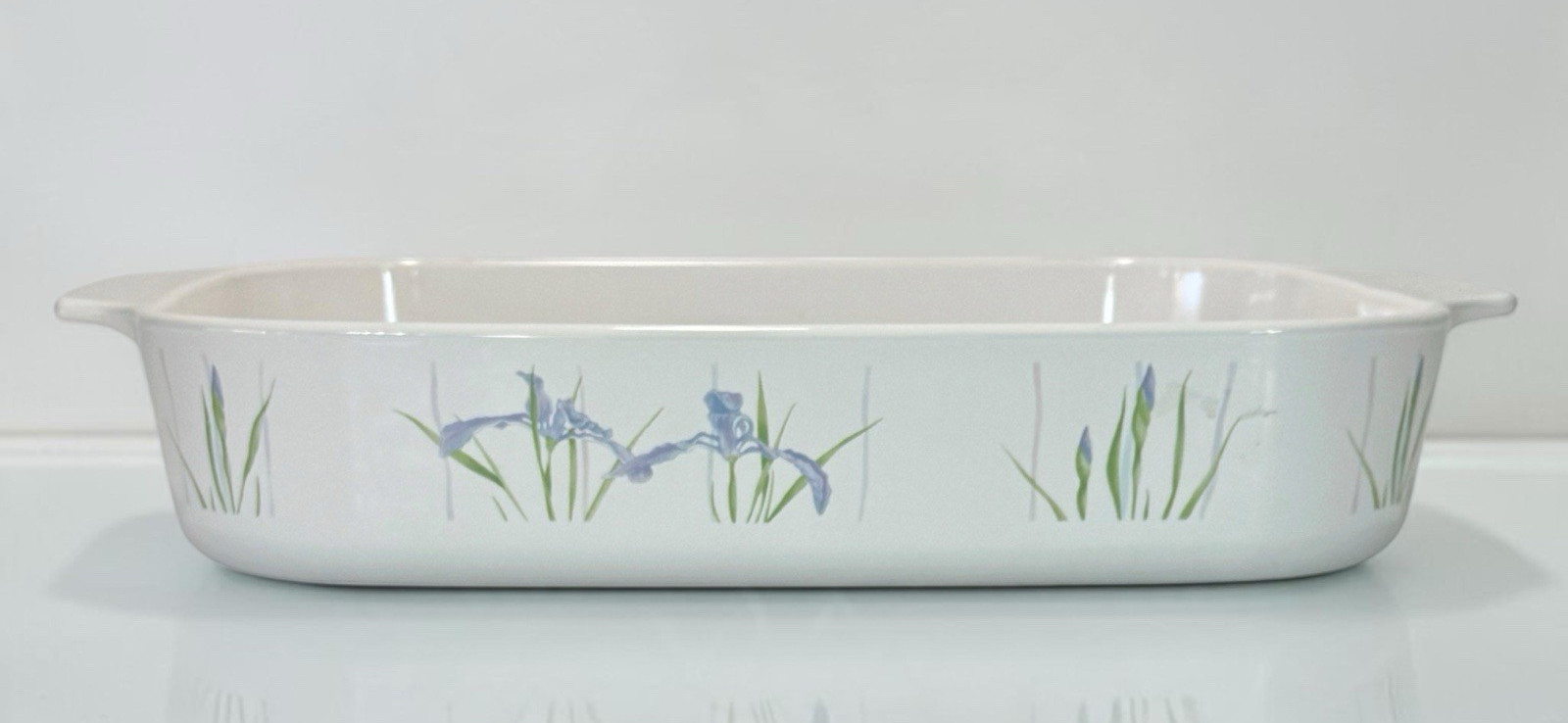 Vtg Corning Ware A-21-B-N Shadow Iris Large Rectangular Roaster Casserole