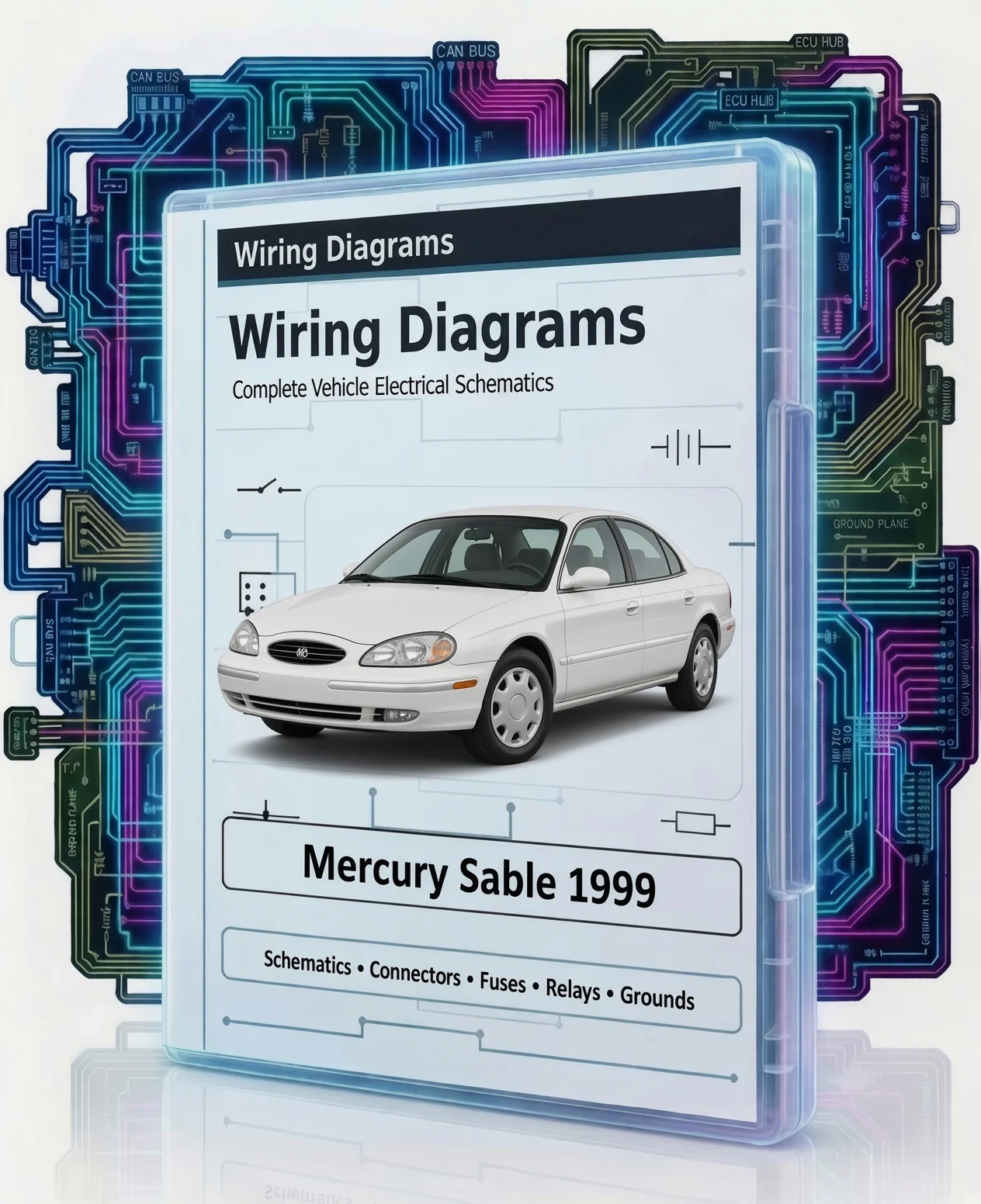 1999 Mercury Sable Complete Color Electrical Wiring Diagrams PDF on USB