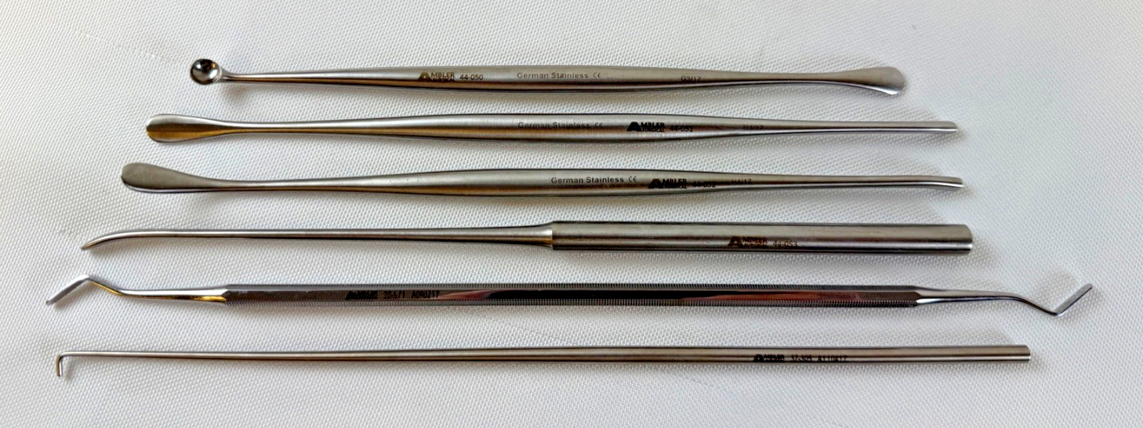 Set of 6 Ambler Surgical Penfield Dissectors Elevators & Probe Orthopedics Neuro