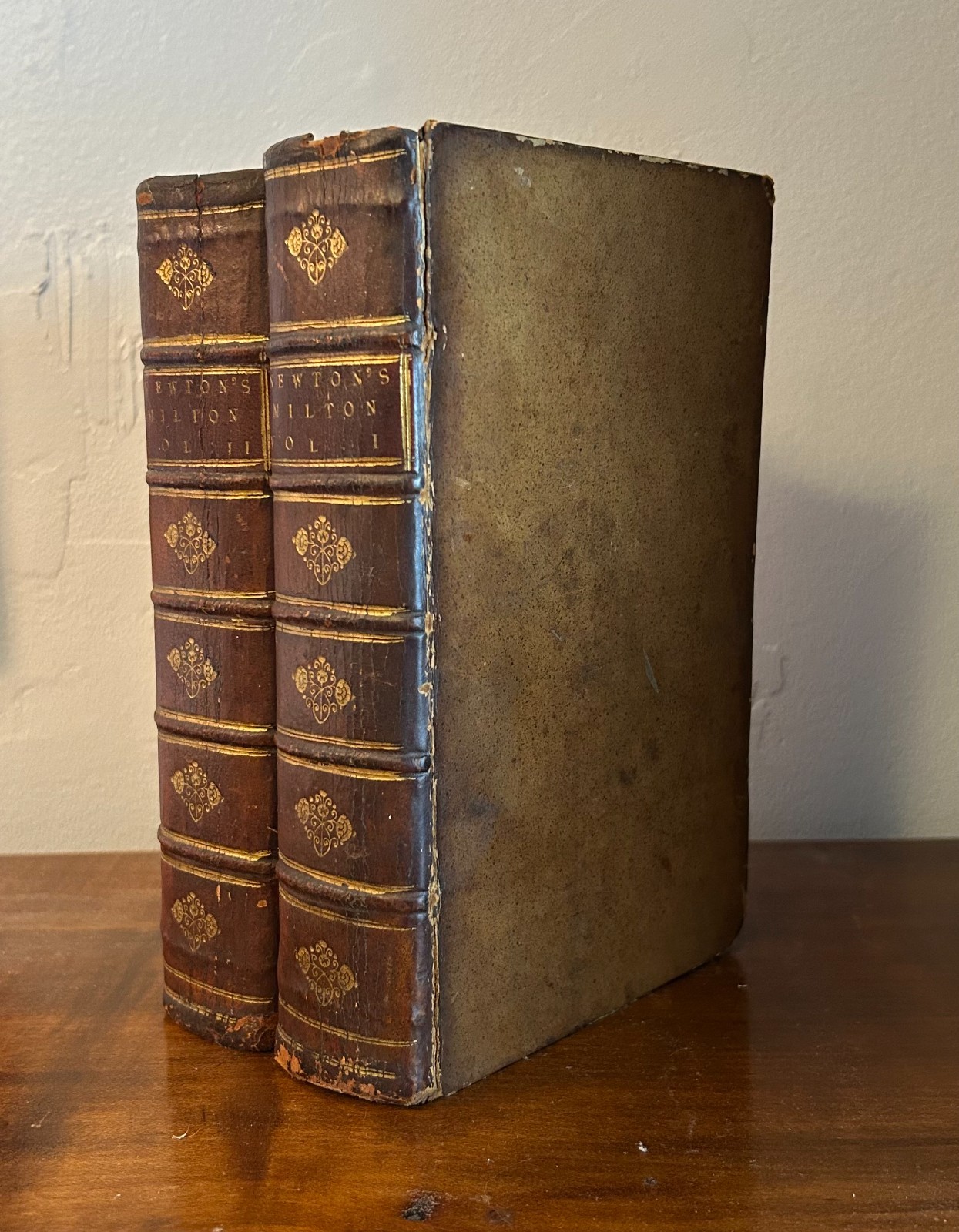 Paradise Lost by Milton 1770 7th Edition 2 Vol. w/ 12 Engravings Rare Book VG