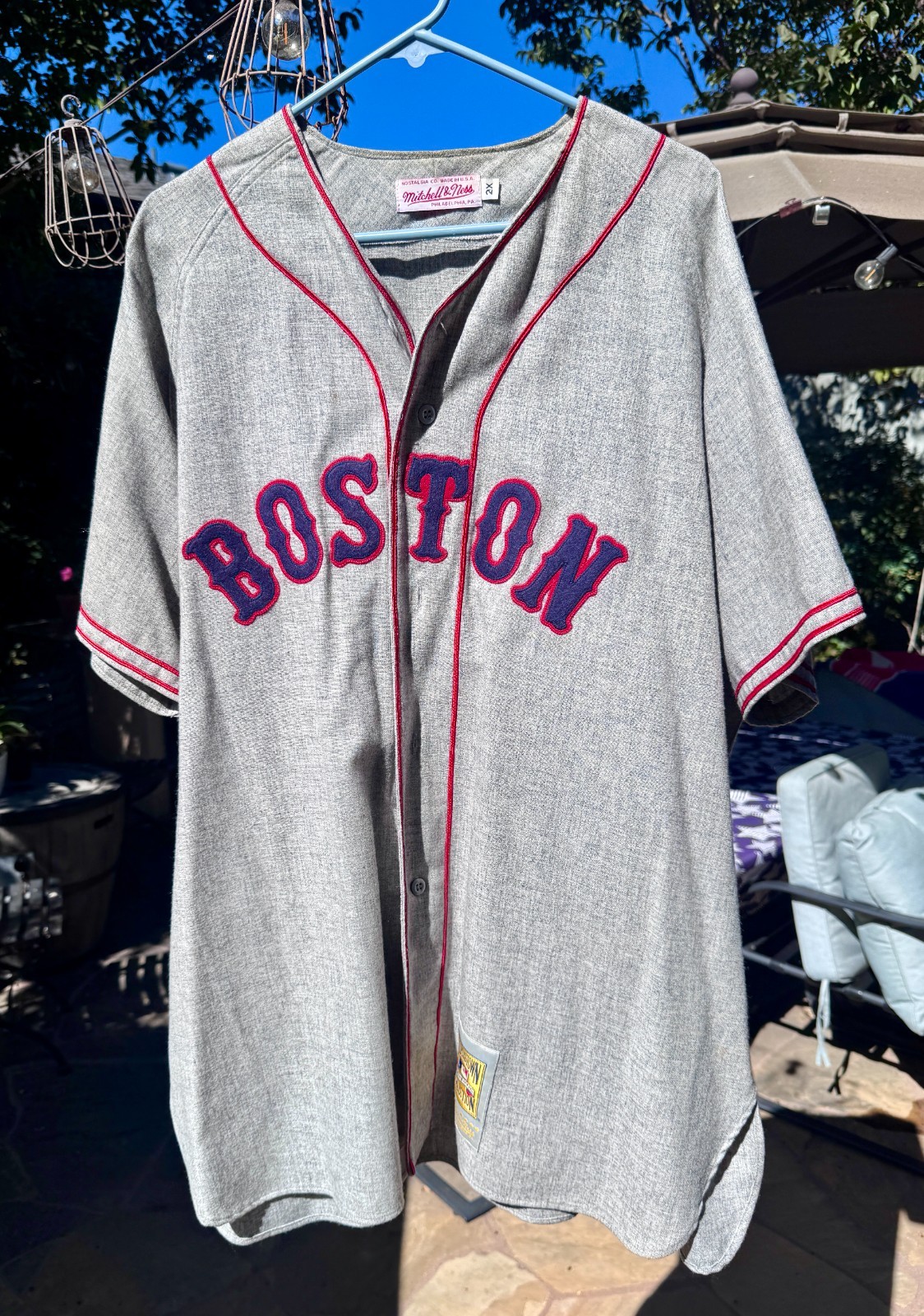 JIMMIE FOXX 1936 Boston Red Sox MITCHELL & NESS authentic cooperstown JERSEY XXL JIMMIE FOXX 1936 Boston Red Sox MITCHELL & NESS authentic cooperstown JERSEY XXL