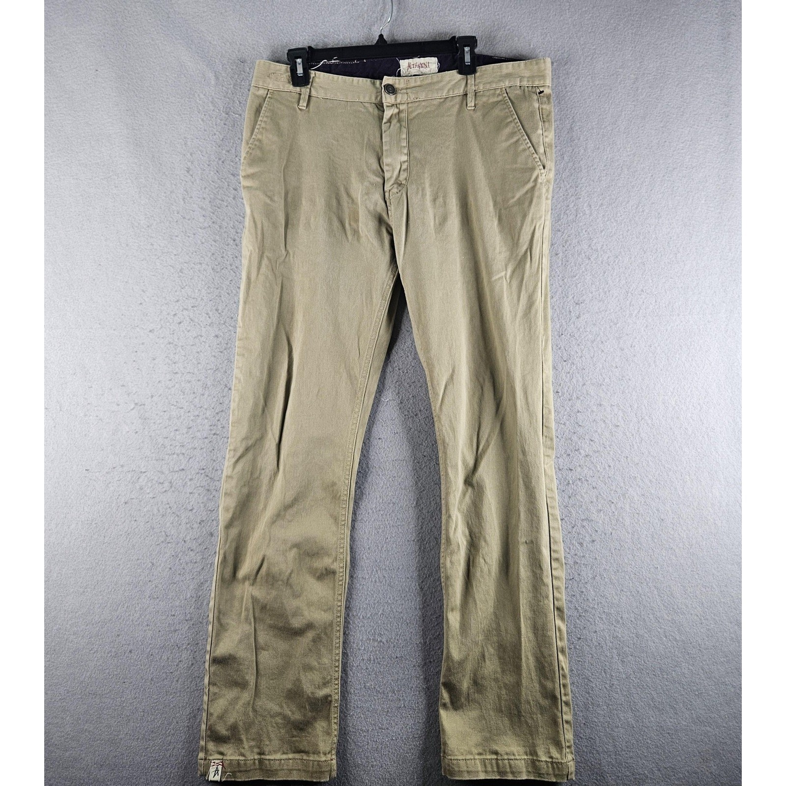 Altamont Davis Slim Chino Pants Mens 36x31 Beige Stretch Canvas 3130001323