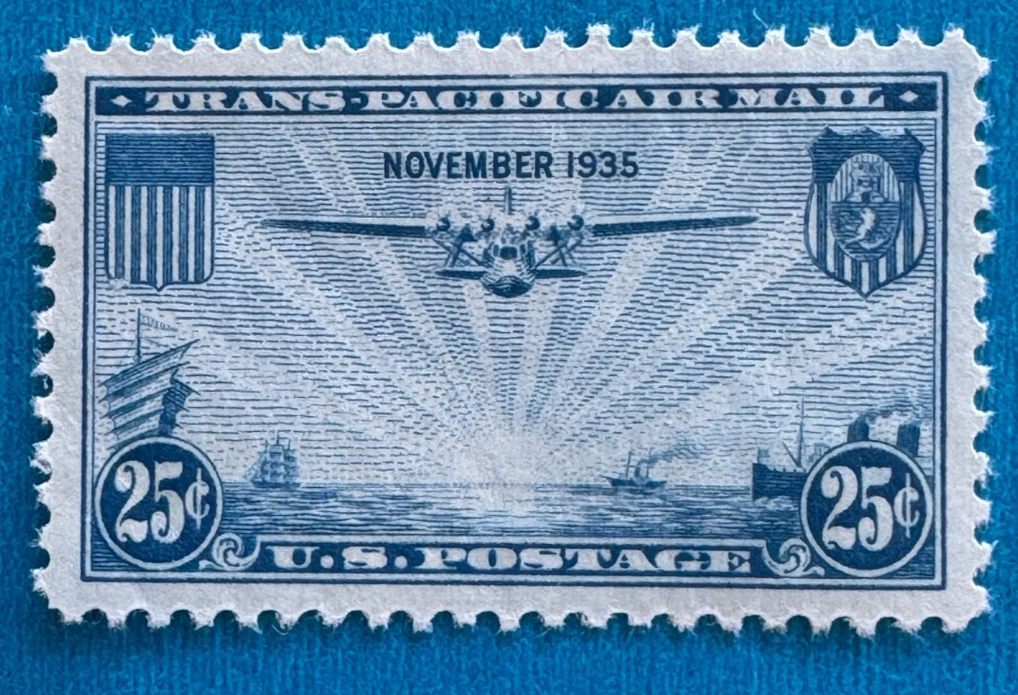 US Stamps Scott C20 25c 1935 airmail 2007 PSE GC XF/S 95 M/NH Gorgeous