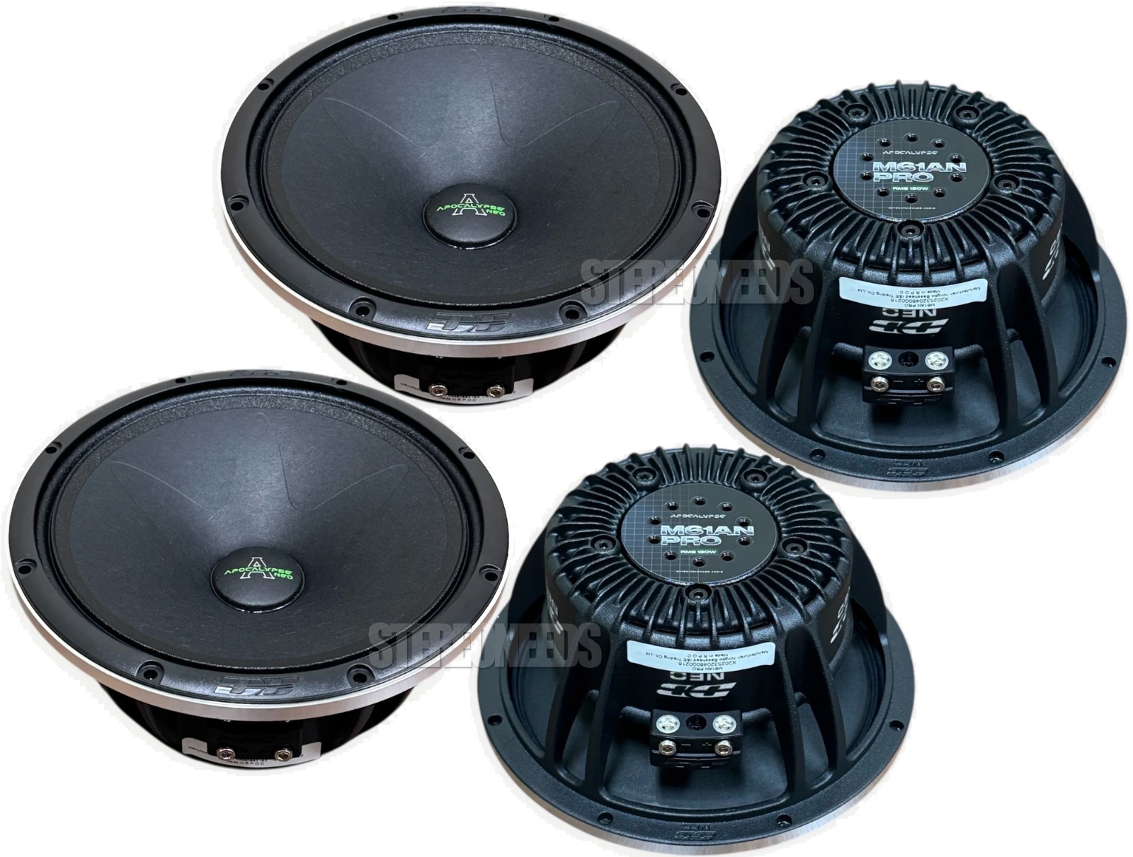 4x Deaf Bonce Apocalypse AP-M61AN PRO 6.5 Neodymium Midrange Speakers Mid Range 4x Deaf Bonce Apocalypse AP-M61AN PRO 6.5 Neodymium Midrange Speakers Mid Range
