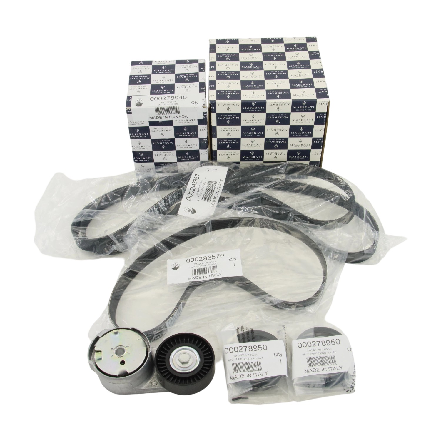 5pcs Drive Belt Replacement Kit fit for Maserati Ghibli Levante Quattroporte