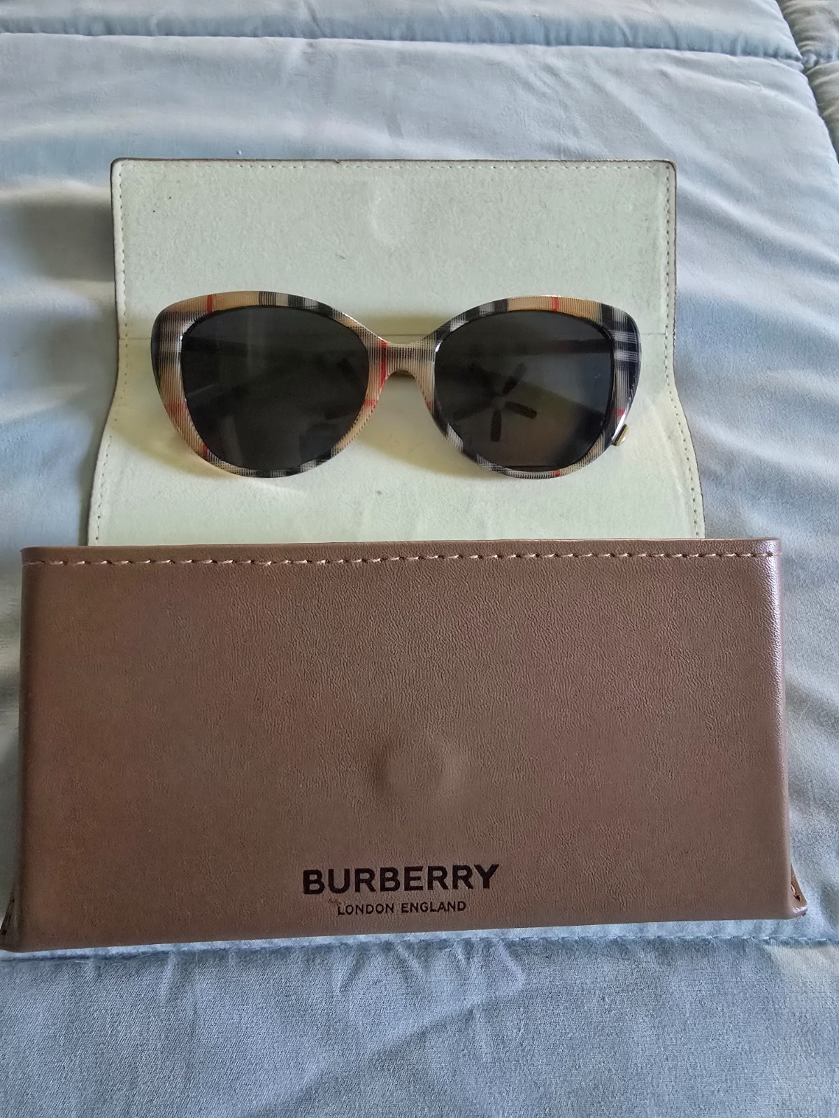 Burberry Women\'s 55mm Checker Lichen Sunglasses BE4457-416687-55