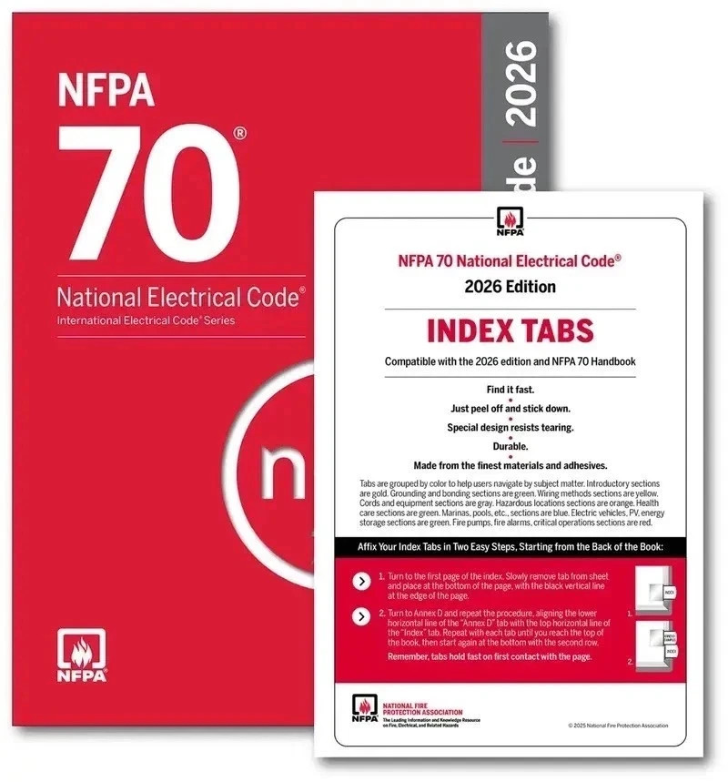 Nec Code Index New and Used NFPA 70, National Electrical Code (NEC) 2026 Edition ...