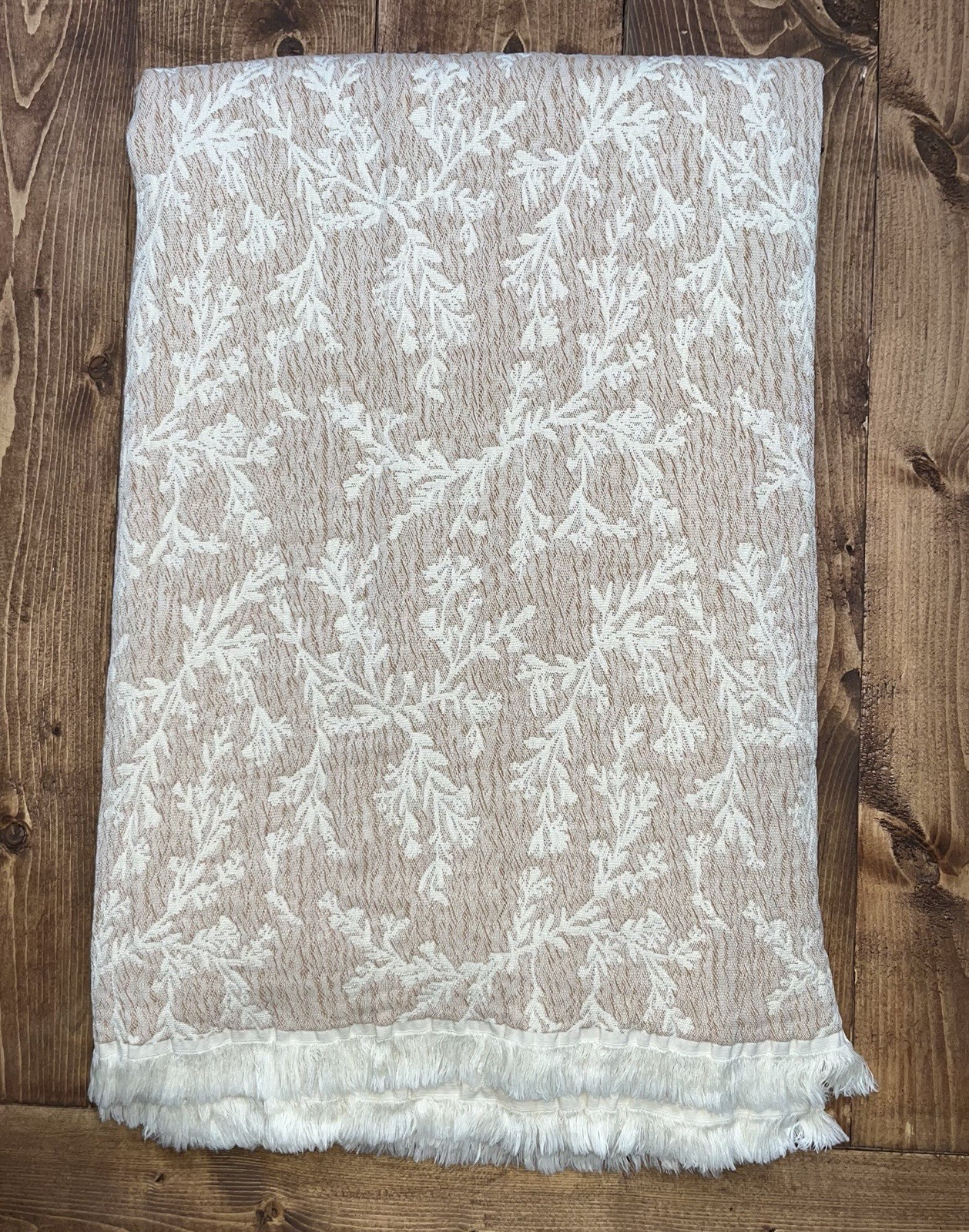 Rejuvenation Hadley Jacquard Organic Cotton Throw NWOT Copper And Ivory Rejuvenation Hadley Jacquard Organic Cotton Throw NWOT Copper And Ivory