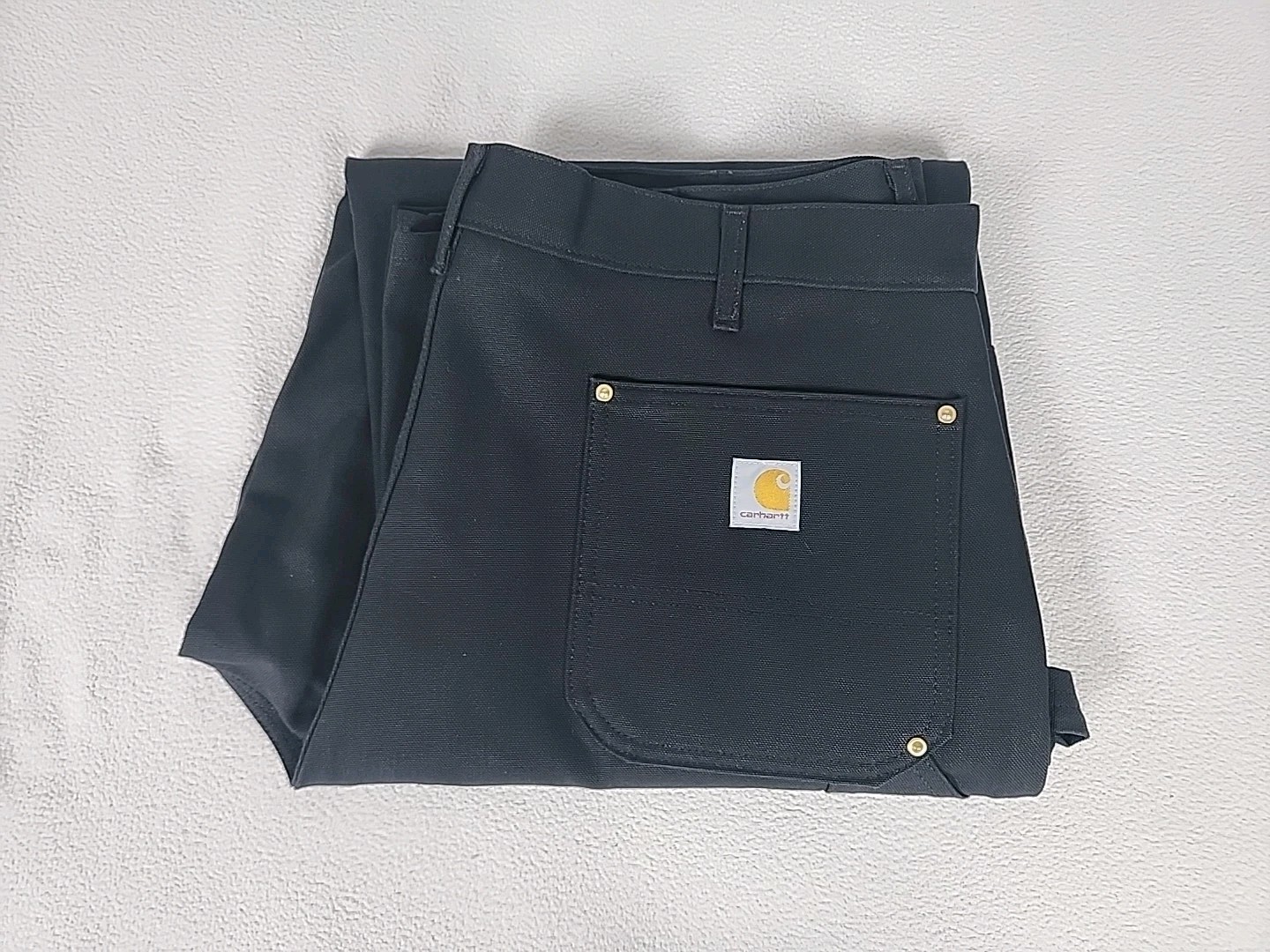 Carhartt Loose Fit Duck Double Front Straight Leg Canvas Jeans 36X32 Men\'s Black