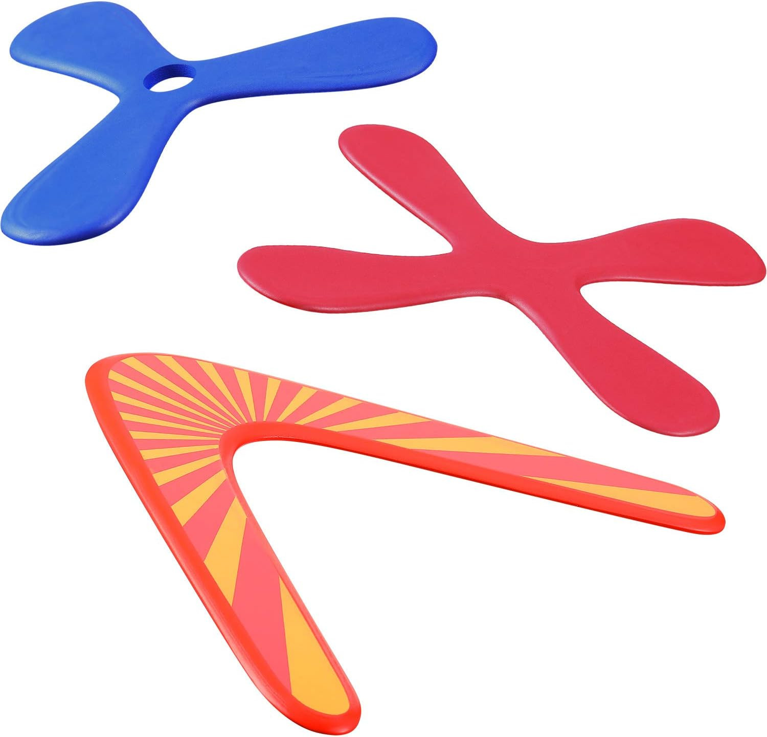 Set of 3 Returning Boomerang, Wood and Soft Boomerang for Athletes, Sports Game