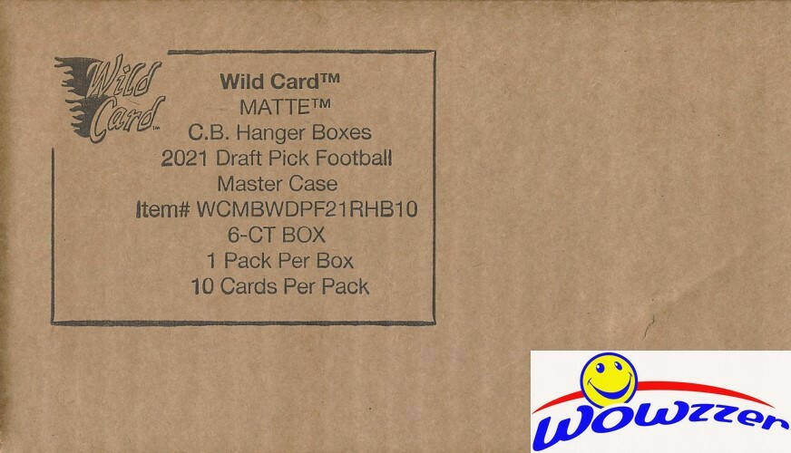 2021 Wild Card Football BLACK/WHITE MATTE EXCLUSIVE HANGER 6 Box Sealed CASE