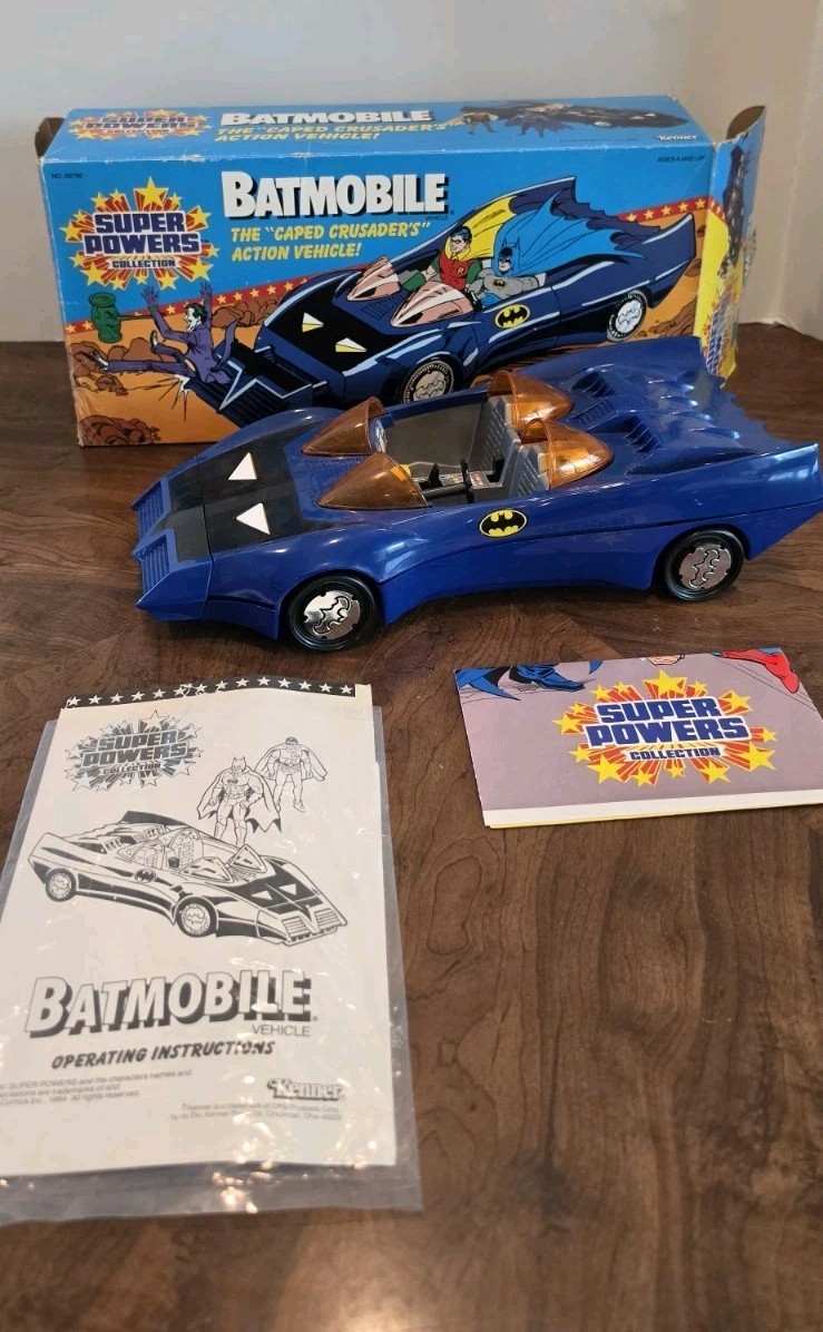 Batmobile 100% Complete Super Powers 1985 Kenner Vintage Action Figure Vehicle