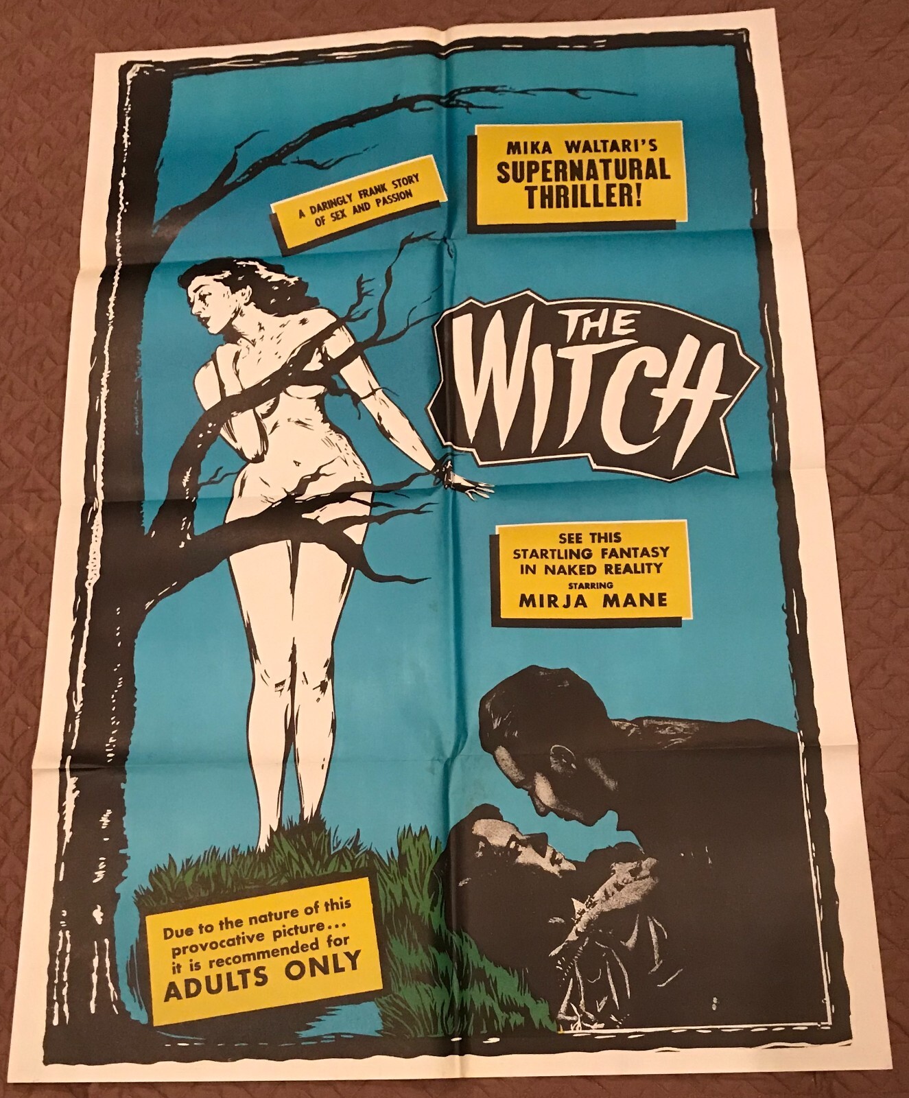 1952 Original Movie Poster The Witch starring Mirja Mane One Sheet 1952 Original Movie Poster The Witch starring Mirja Mane One Sheet