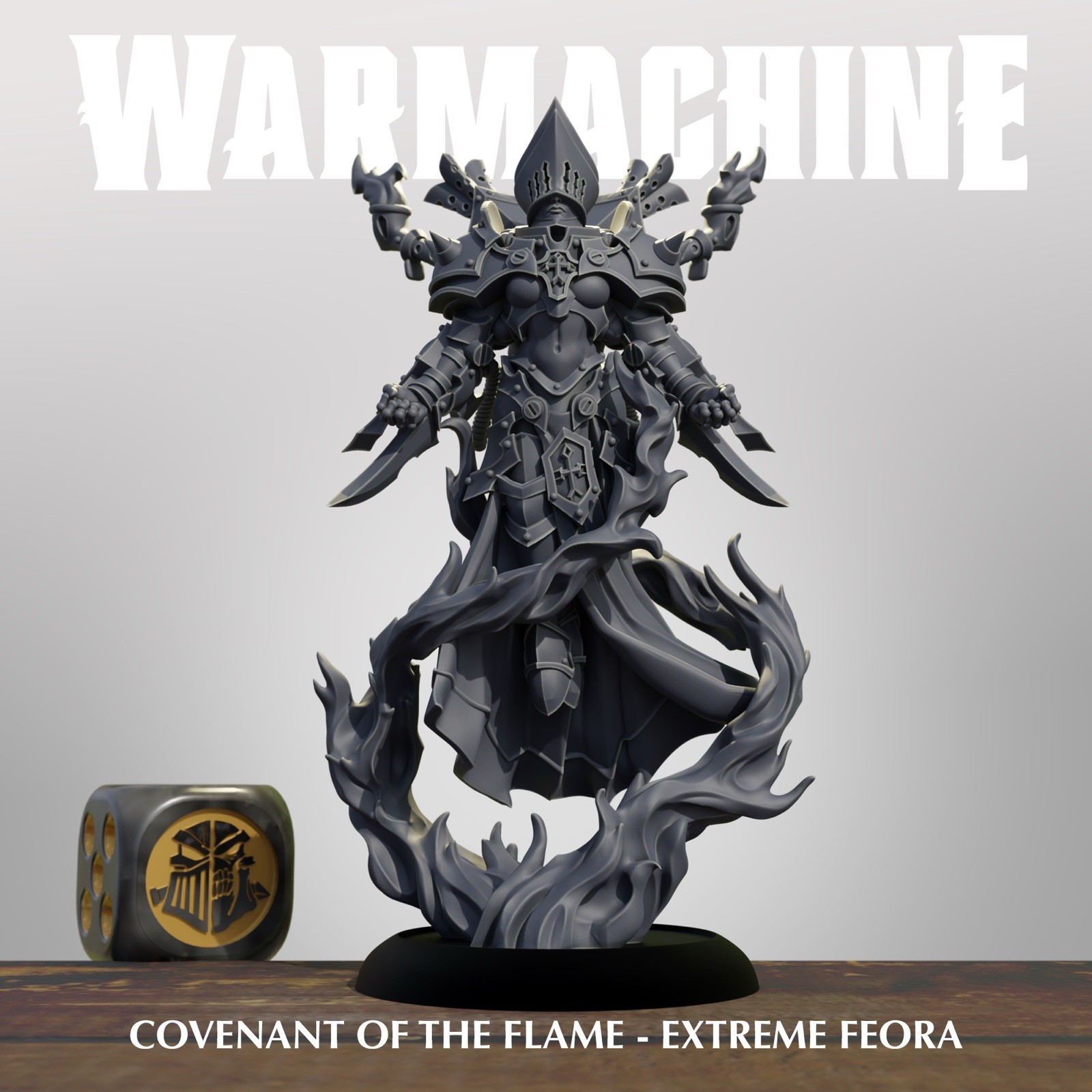Warmachine Menoth COVENANT OF THE FLAME - EXTREME FEORA 3d Printed Warmachine Menoth COVENANT OF THE FLAME - EXTREME FEORA 3d Printed