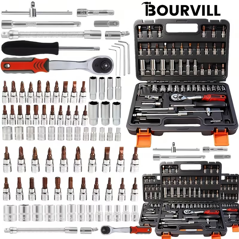 52pc Professional Tool Set Toolbox Multi-Function Home Car Repair Kit Portable