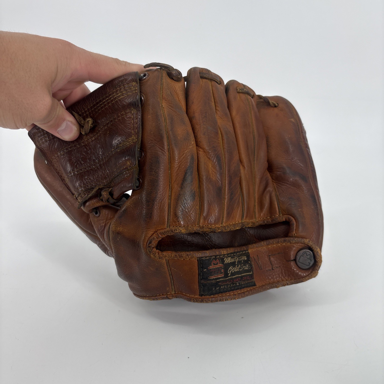 Vintage 1940s 50s MacGregor GoldSmith G116 Richie Ashburn Baseball Glove USA