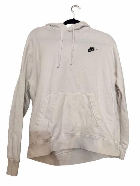Nike White Hoodie Pullover Hoodie with Black Swoosh Nike White Hoodie Pullover Hoodie with Black Swoosh