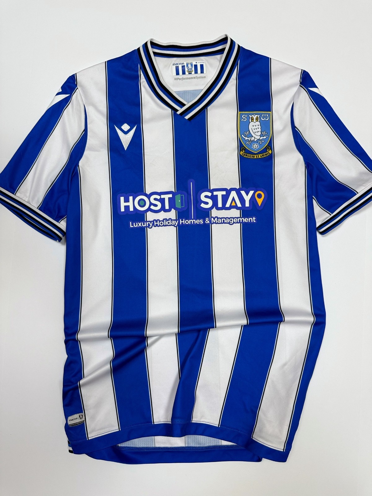 Macron Sheffield Wednesday 2022/23 Home Football Shirt Jersey #10 Bannan Size M