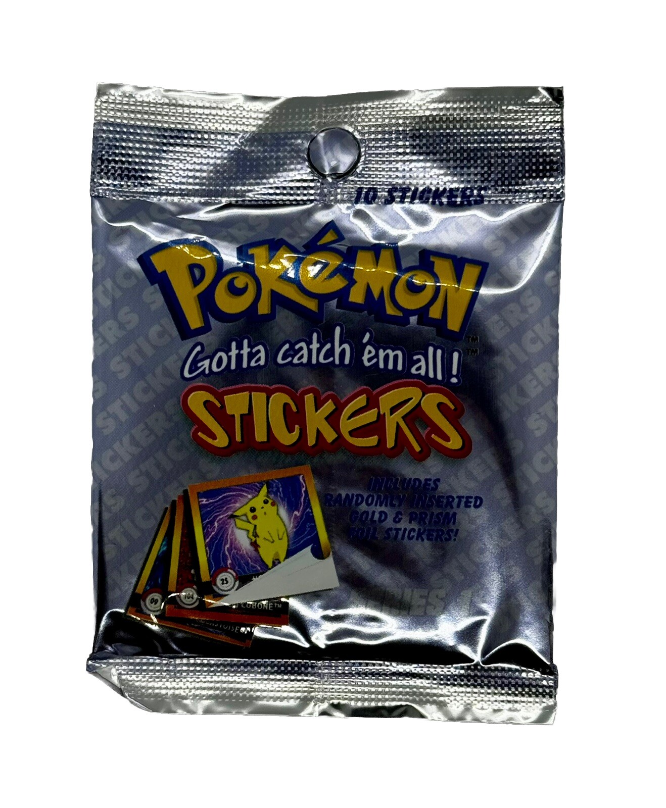 1999 Pokemon Artbox Stickers Series 1 Factory Sealed Booster Pack Foil Creased