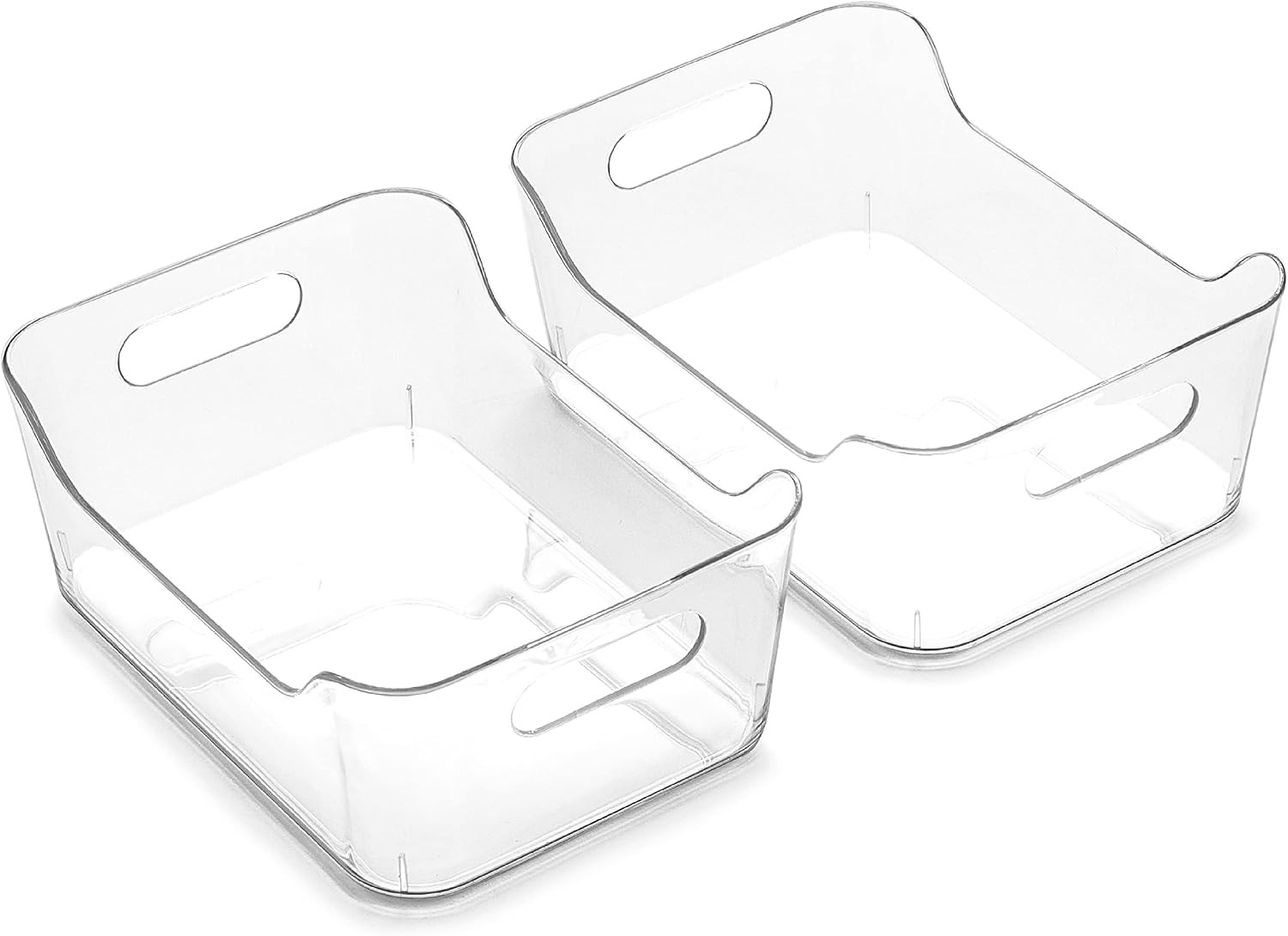 BINO | the SOHO Collection Plastic Storage Bins, X-Small - 2 Pack, Clear | Pantr