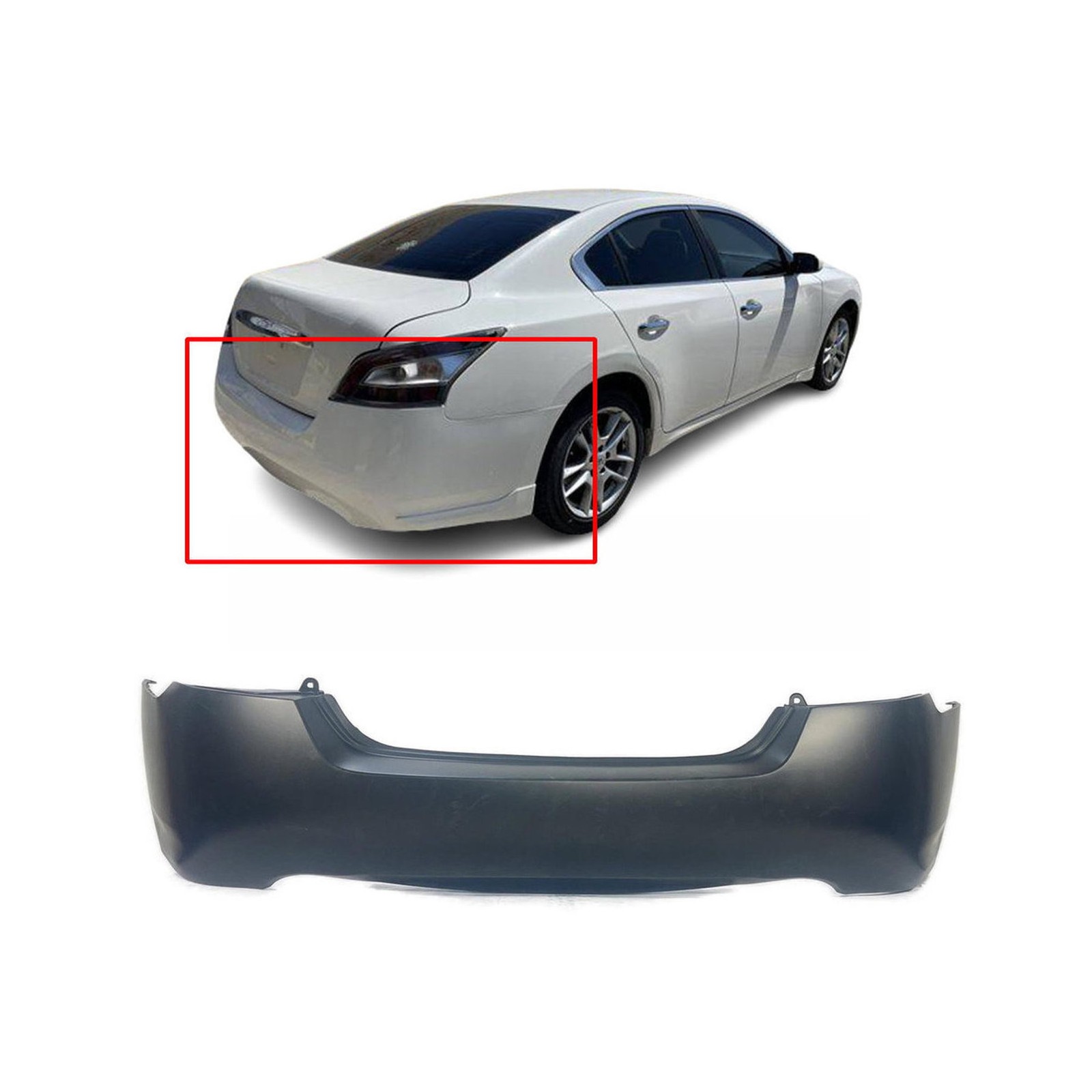 2009-2014 Nissan Maxima Sedan Primed Rear Bumper Cover NI1100264 850229N00H