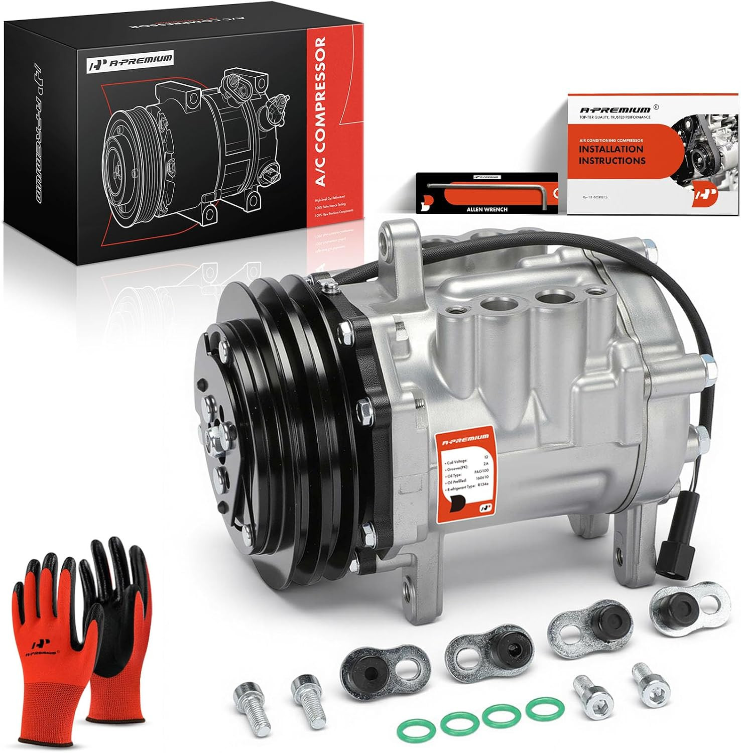 AC Compressor w/ Clutch Dodge Dakota B150 B250 B350 D150 D250 Ramcharger W100