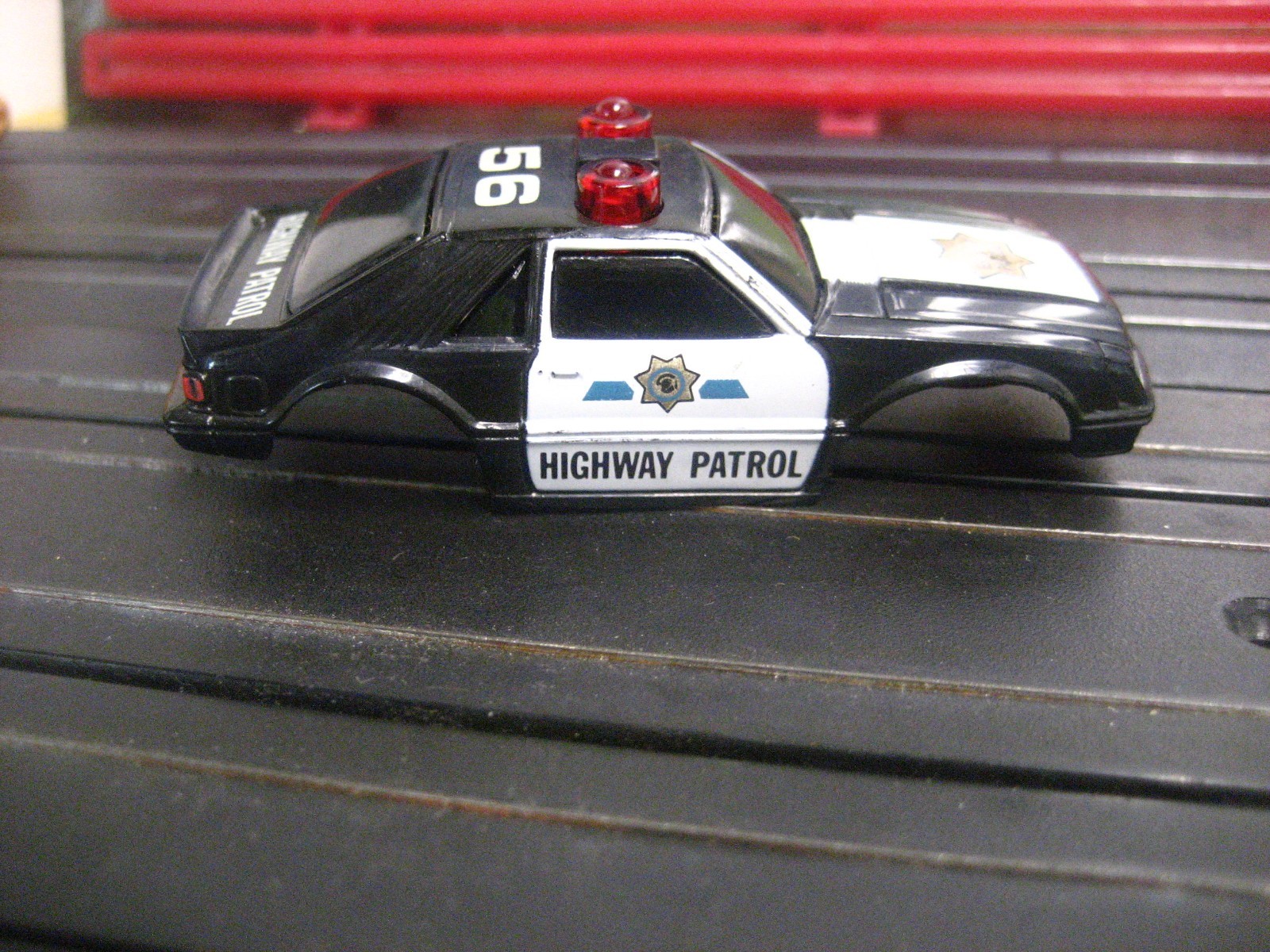 NEW Tyco HO Scale Slot Car Body Highway Patrol with Flashing lights and Siren