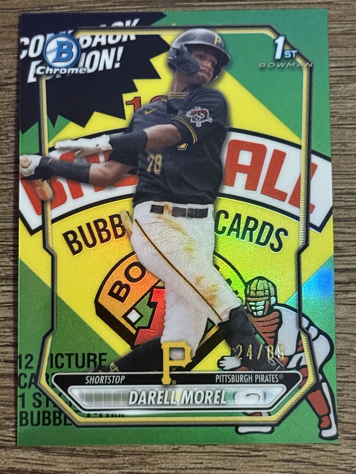 2026 Bowman Chrome Darrell Morel Packfractor /89 Pirates Prospect SP Rare