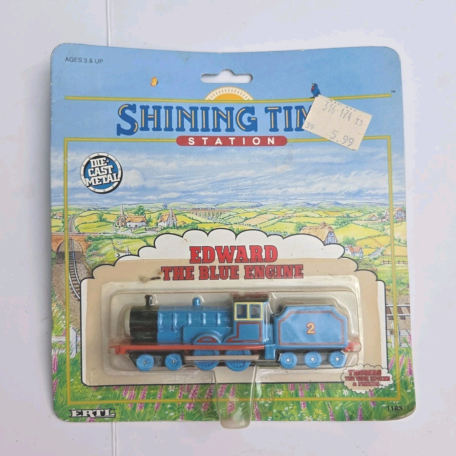 ERTL 1992 Thomas & Friends Edward Blue Engine Diecast Locomotive Toy Vintage NEW