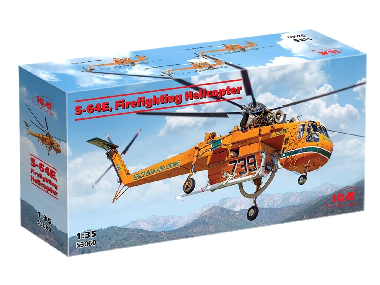ICM 53060 – S-64E, Firefighting Helicopter -  1:35 Scale Plastic Model Kit