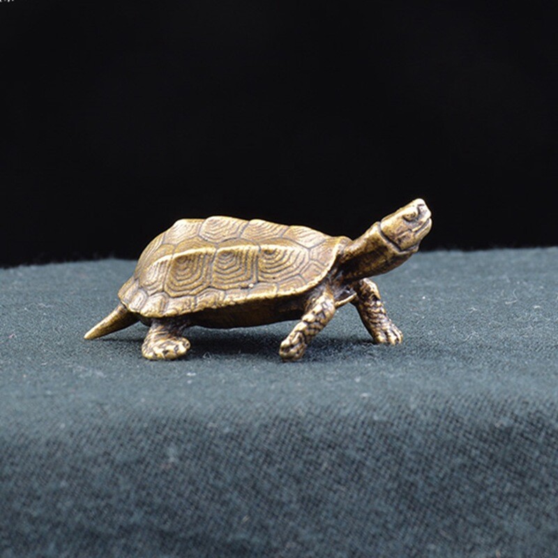 Brass Vintage Turtle Figurine Statue Home Ornaments Animal Figurines Gift