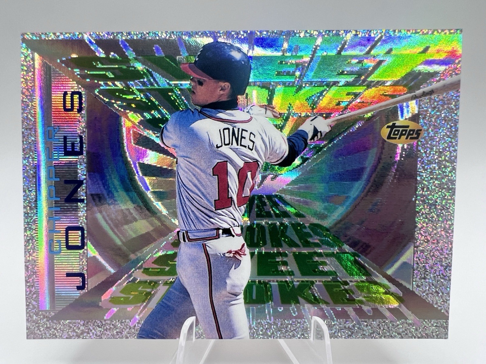 1997 Topps - Sweet Strokes Holofoil Insert Chipper Jones #SS8 1997 Topps - Sweet Strokes Holofoil Insert Chipper Jones #SS8