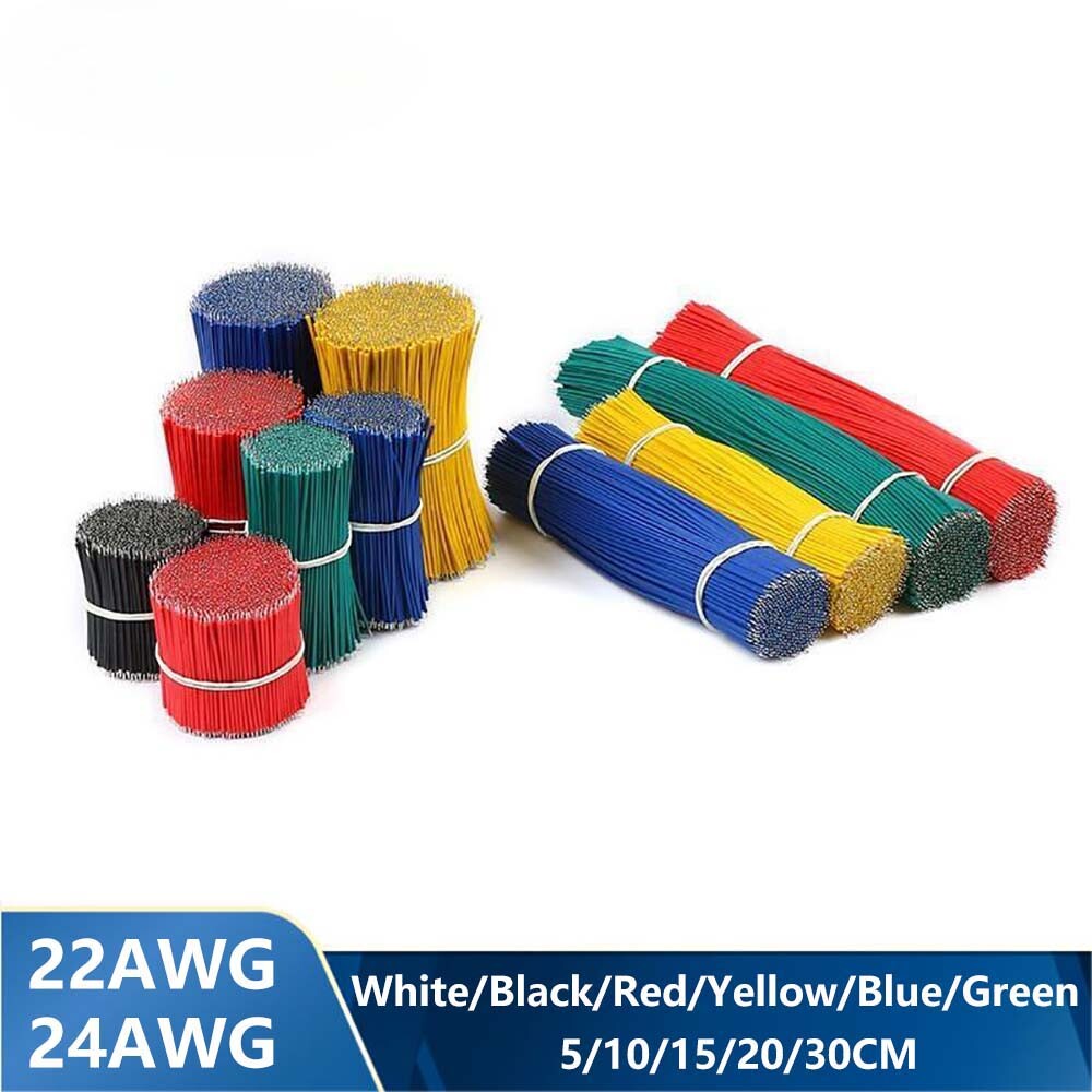 22/24AWG PCB Jumper Wire Soldering Breadboard Electronic Cable Dual Head Tinned