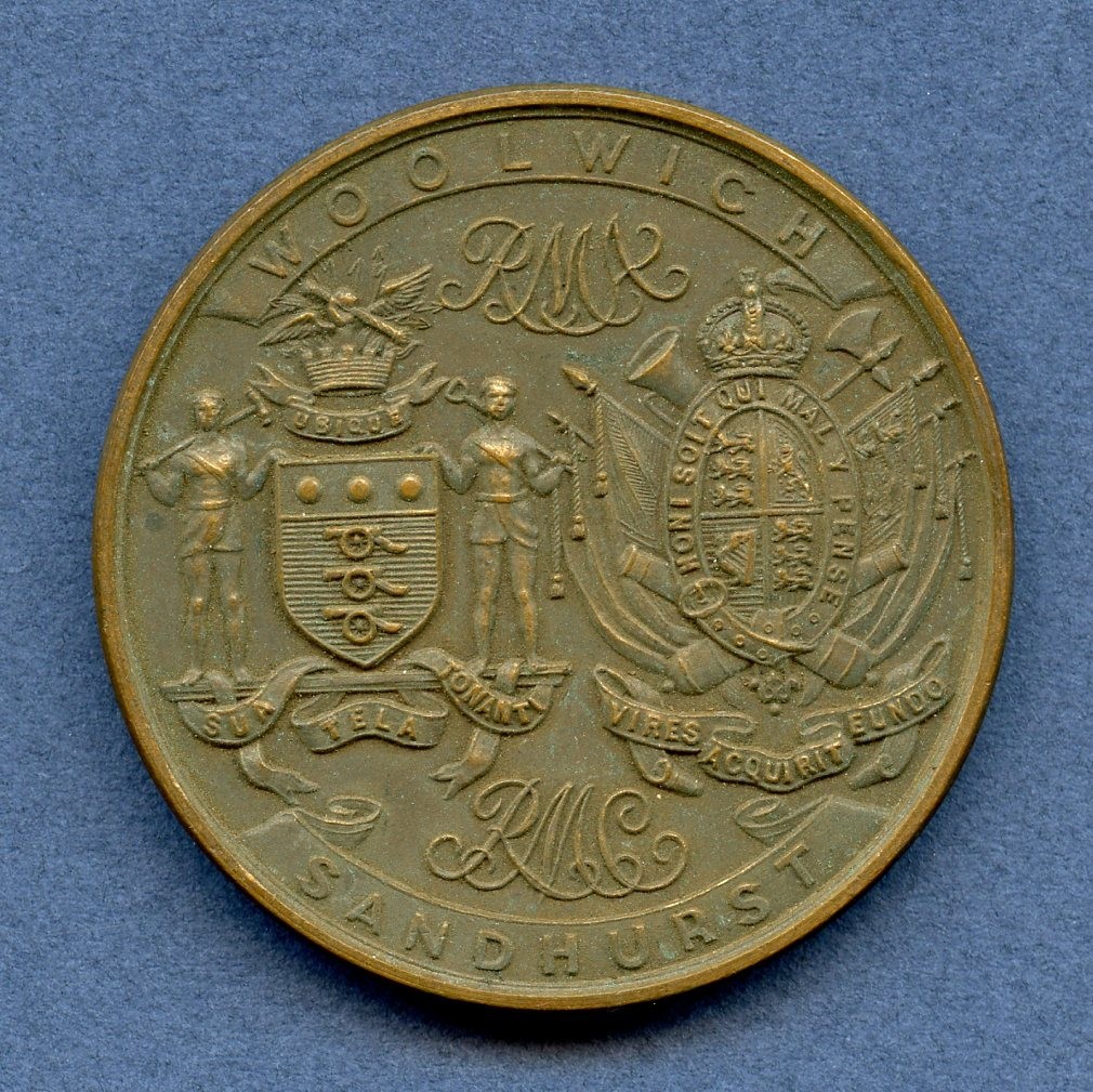 1924 Royal Military Academy Woolwich 2nd Place 100 Yard Race 45mm Bronze Medal