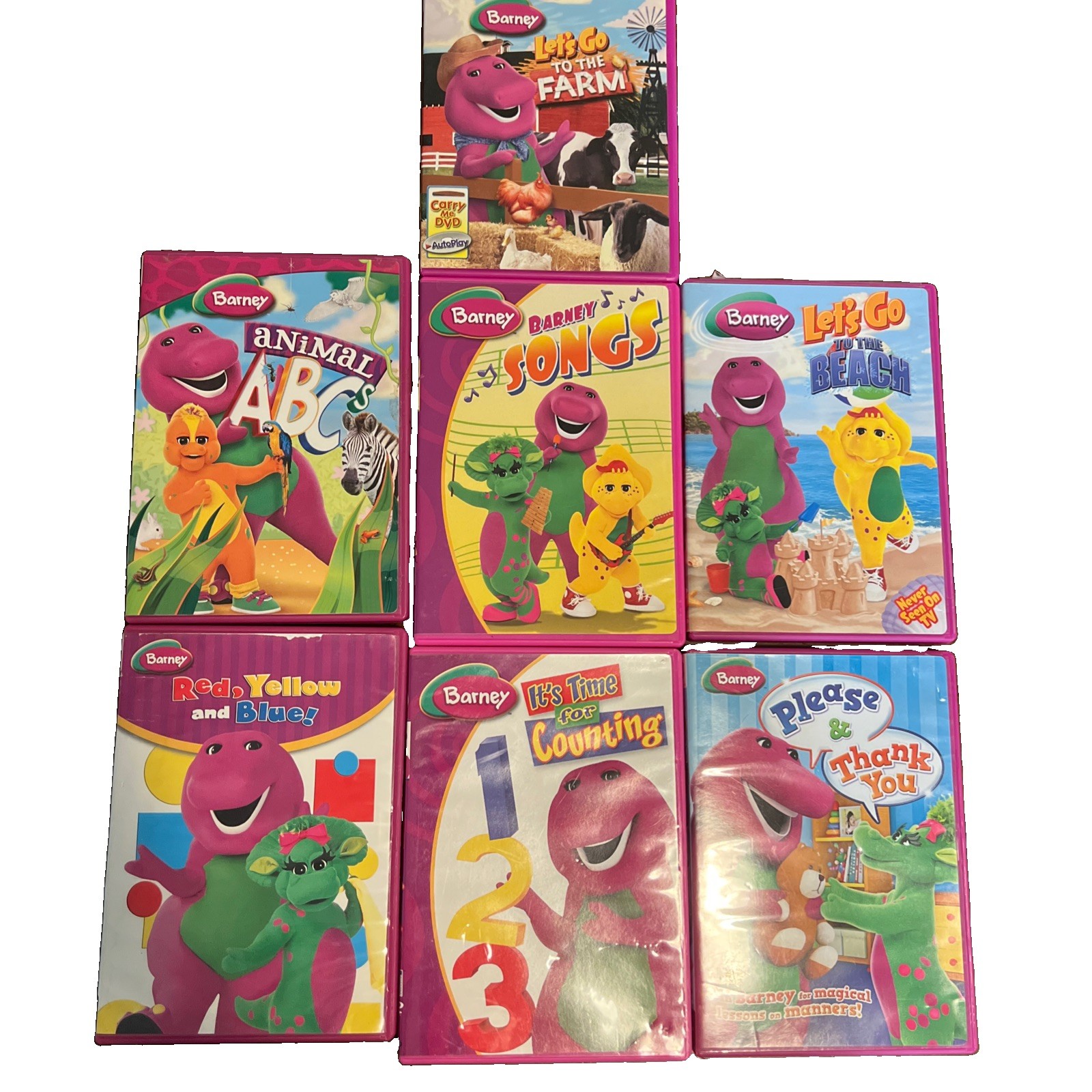 Barney & Friends LOT OF 7 DVDS Vintage Collection LOT Barney & Friends LOT OF 7 DVDS Vintage Collection LOT