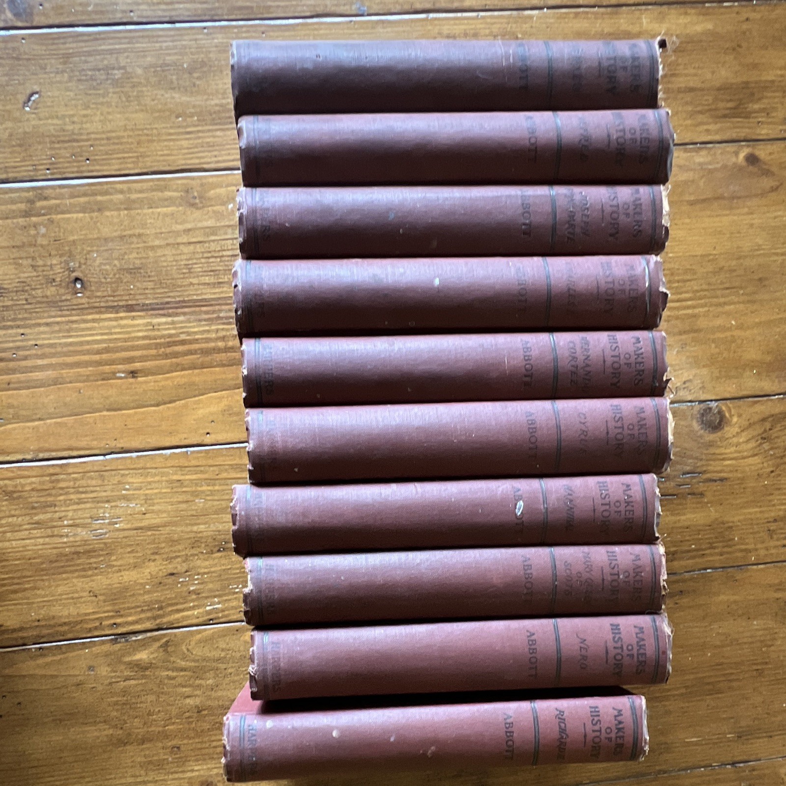 Jacob Abbott’s Makers of History — 10-Book Set — Antique/Vintage, Worn Condition Jacob Abbott’s Makers of History — 10-Book Set — Antique/Vintage, Worn Condition