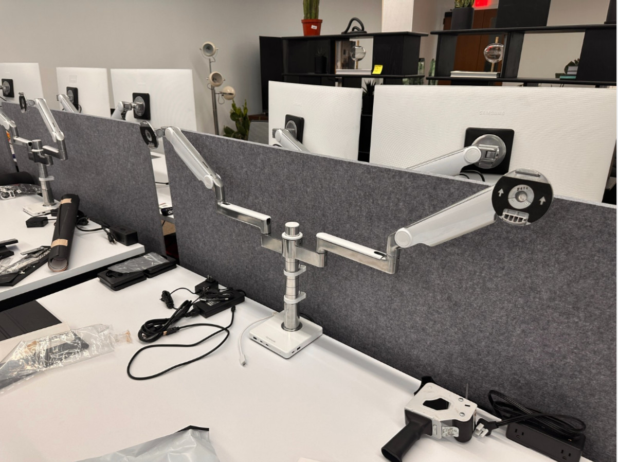 NEW HumanScale Dual Monitor Arms with M2.1 Powered Base NEW HumanScale Dual Monitor Arms with M2.1 Powered Base