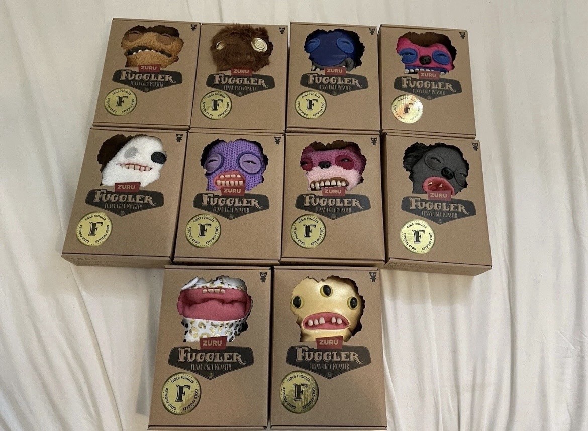 HUGE FUGGLER LOT, NEW, OPEN BOX, FULL SETS, Gold Fuggs, New Fuggs On The Block