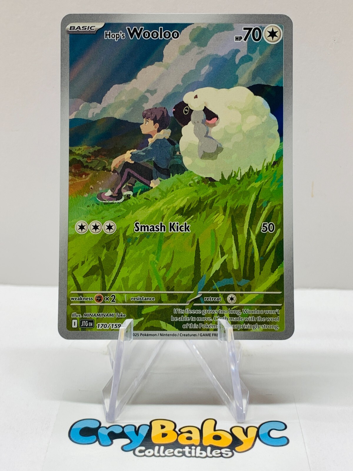 Pokemon Hop\'s Wooloo 170/159 Journey Together Scarlet & Violet Illustration Rare