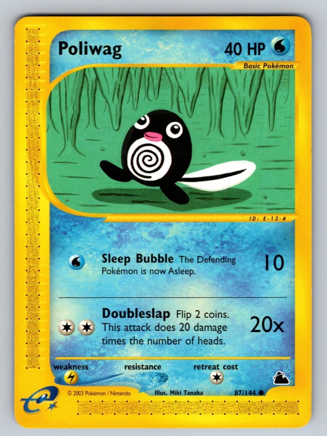 Poliwag 87/144 LP Skyridge C Pokemon T01178